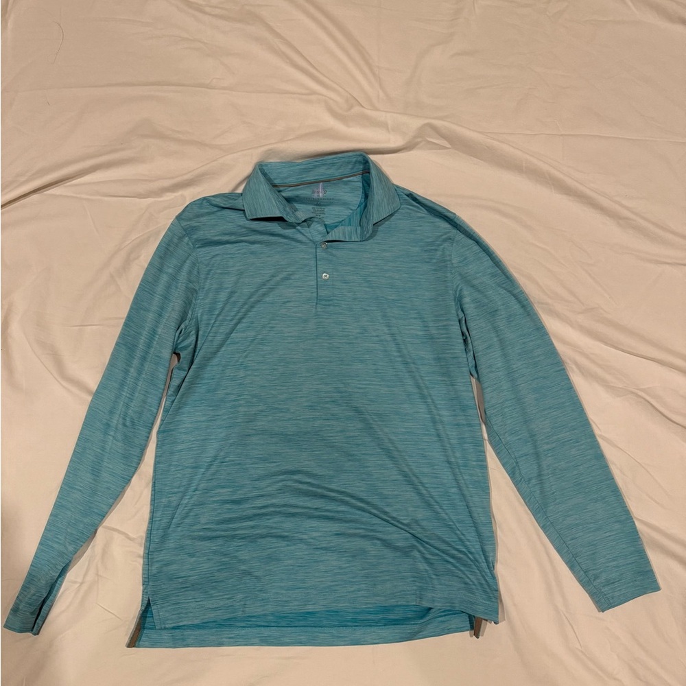 johnnie-O Teal Long Sleeve Polo Shirt